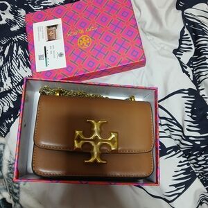Tory Burch Brown Leather Crossbody Bag